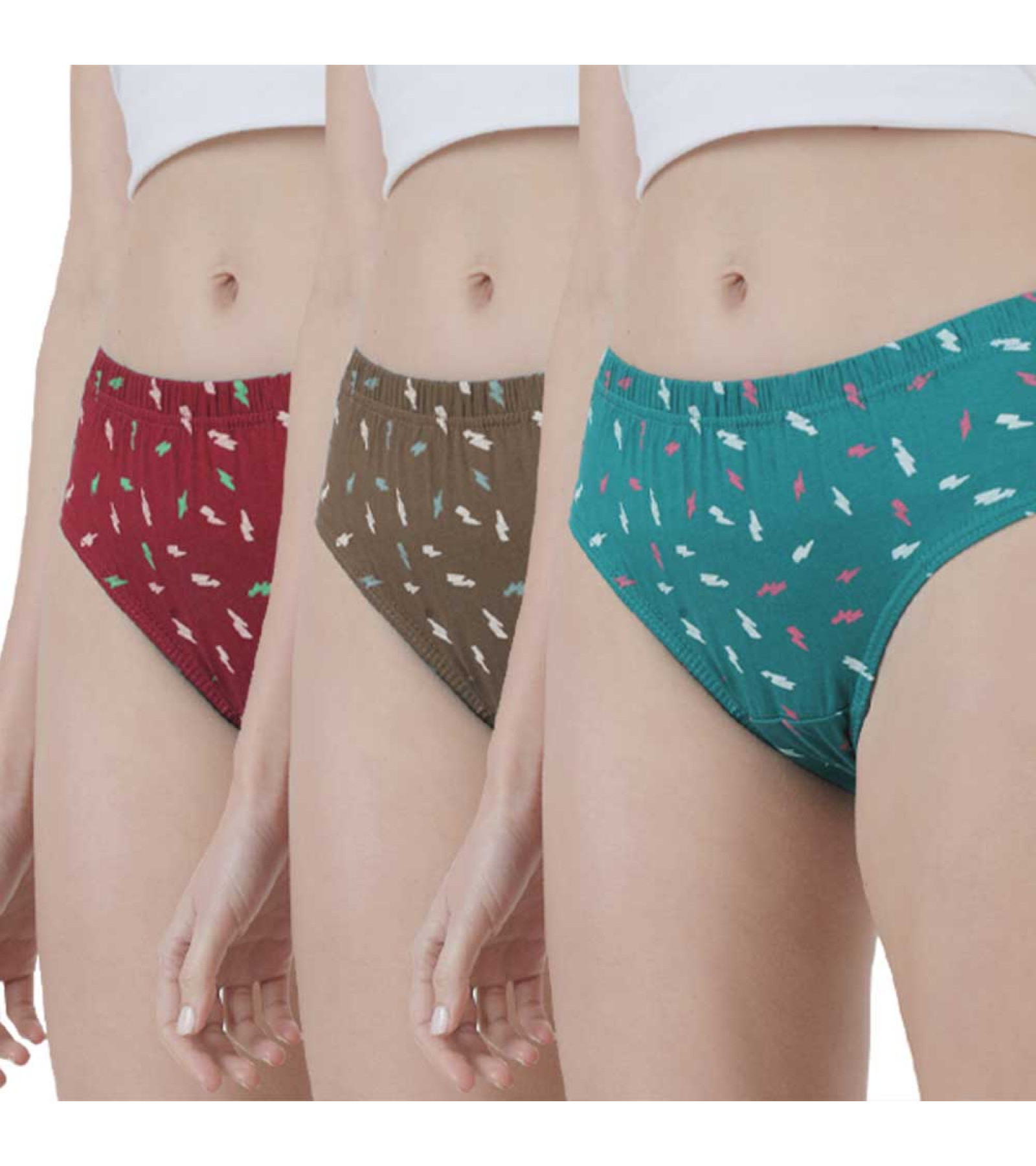 Vink Multicolor Women's Printed Panty Combo Pack of 3